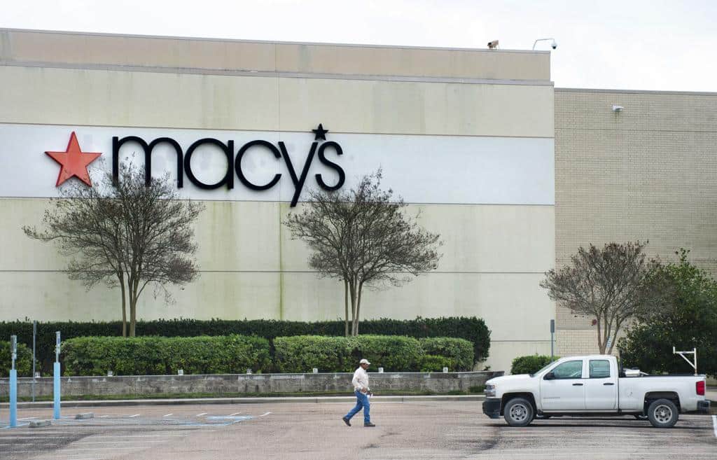 the entrance of a Macy's department store in New York