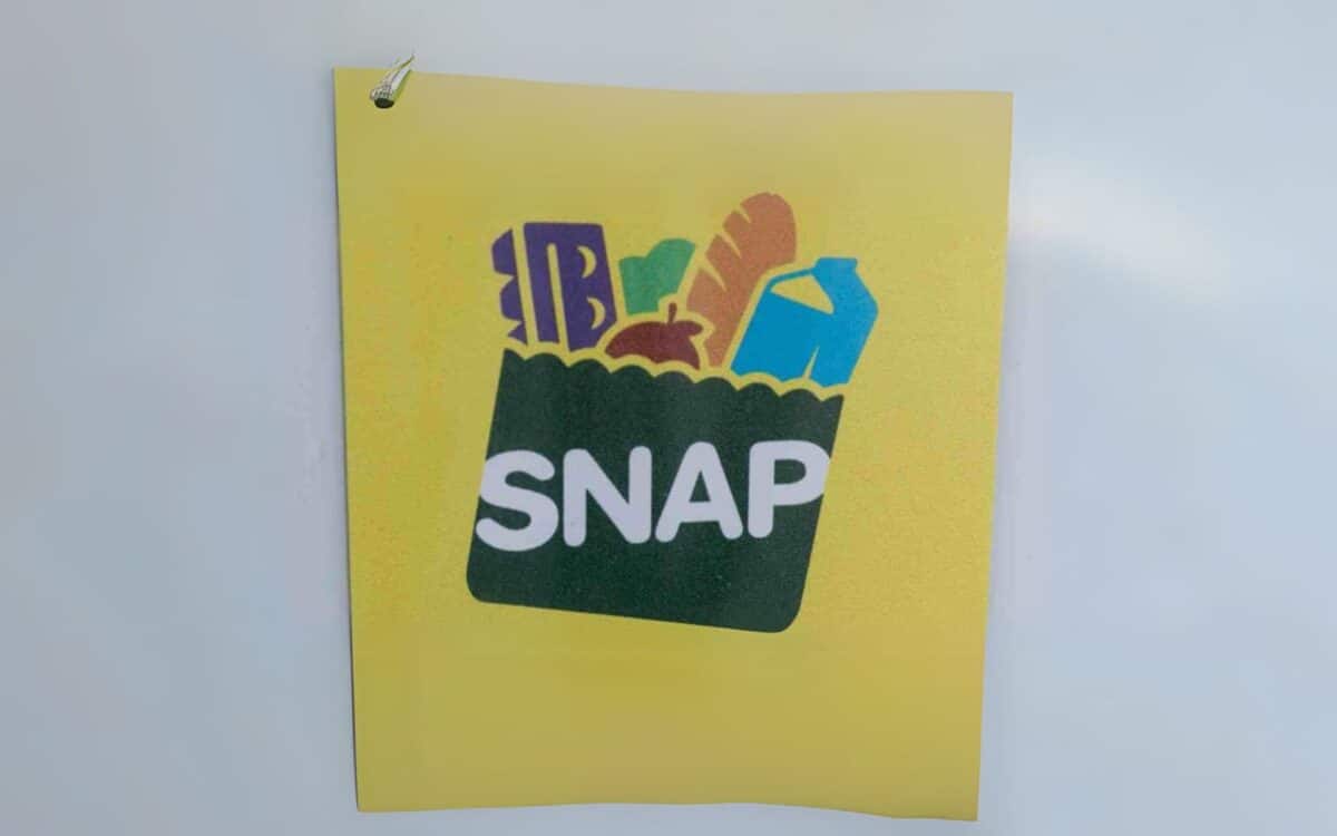 SNAP (Supplemental Nutrition Assistance Program) logo on a yellow background