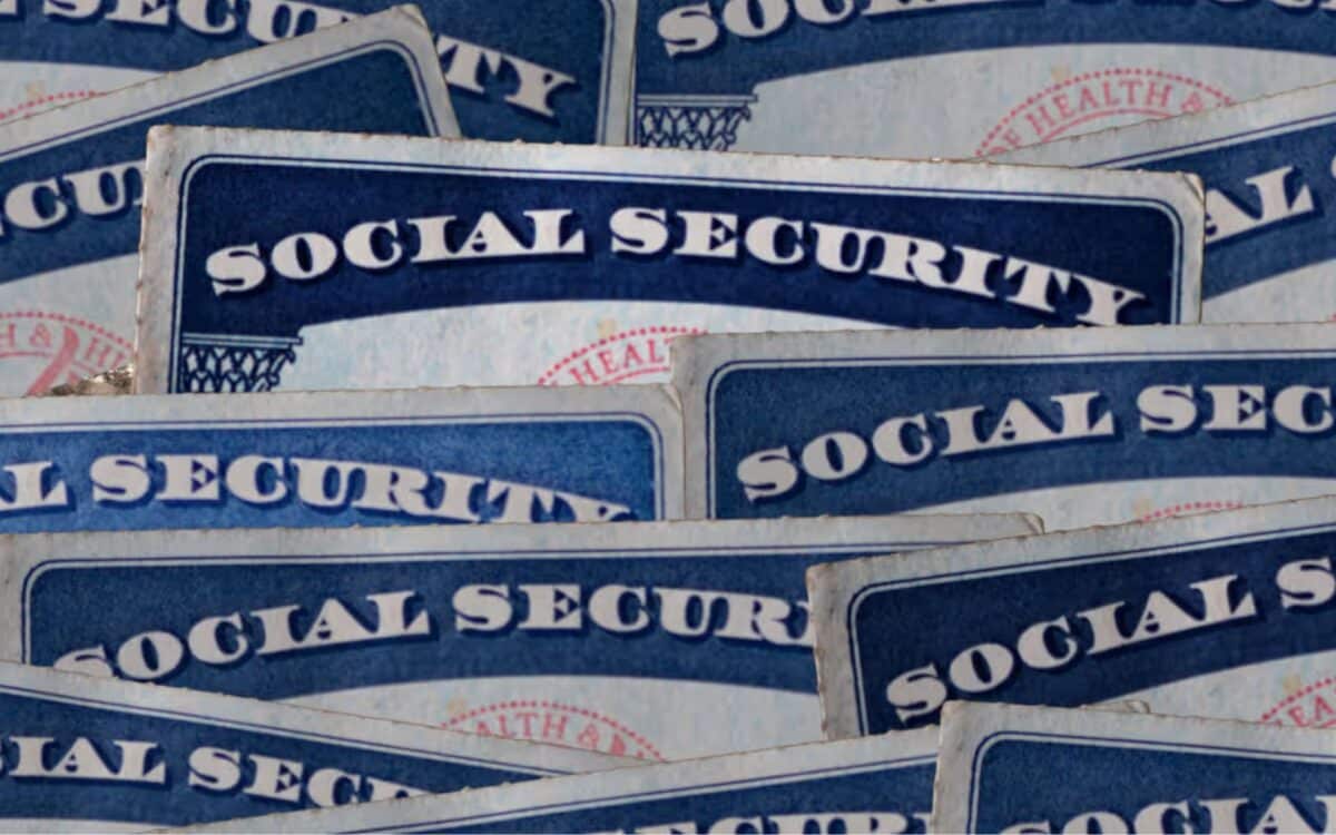Several Social Security cards