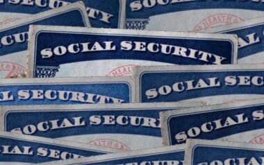 Several Social Security cards