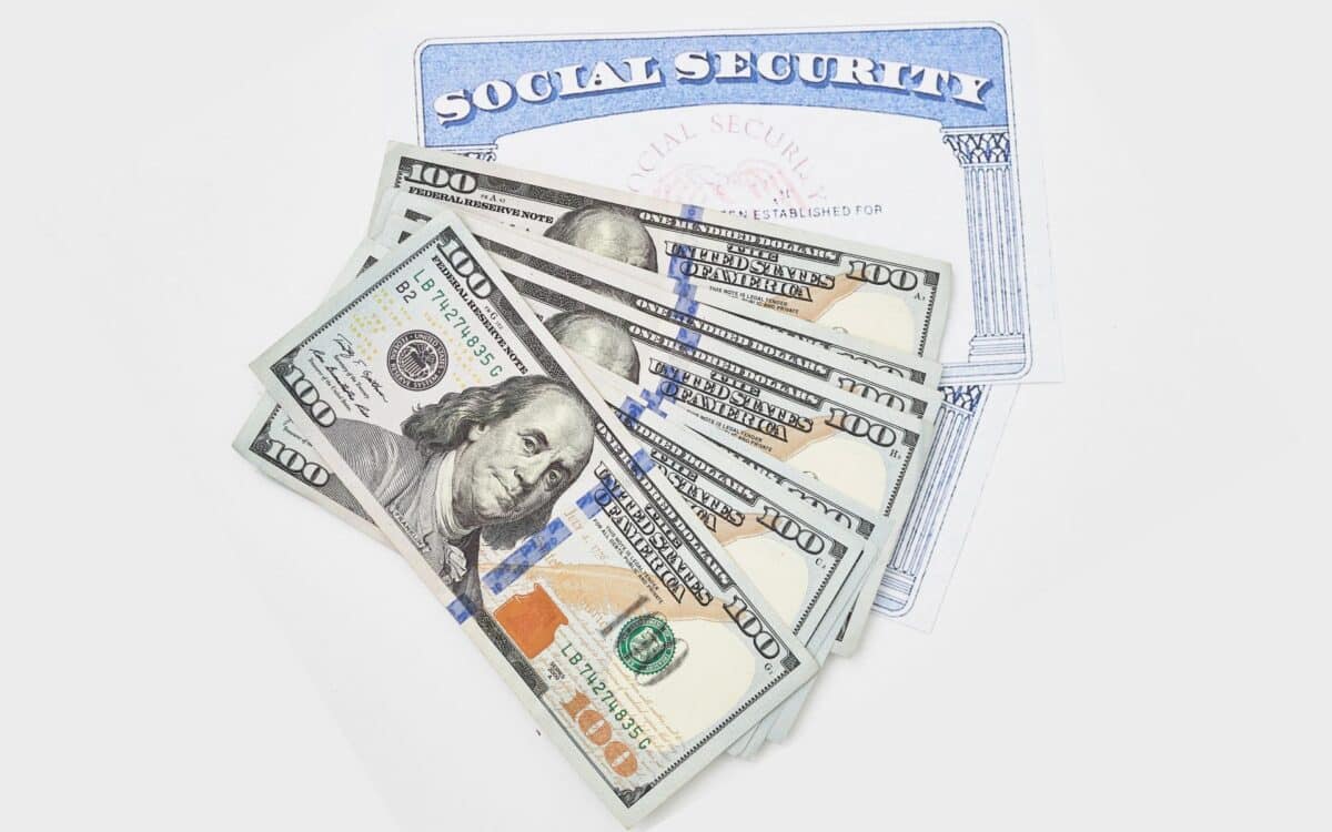 Social Security Card and Us Dollars Cash Money