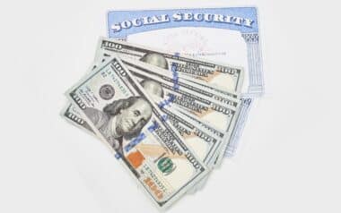Social Security Card and Us Dollars Cash Money