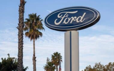 An outdoor Ford sign