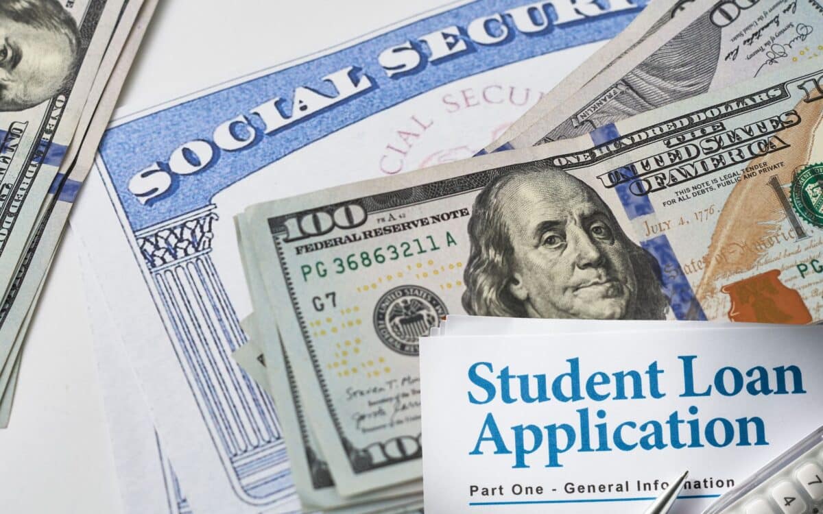 Social Security Card and Us Dollars Cash Money