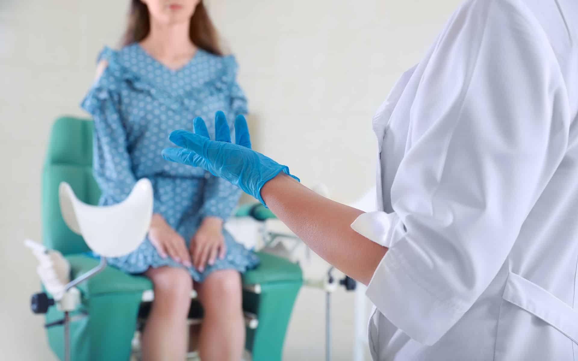 Woman Having Appointment with Gynecologist in abortion Clinics