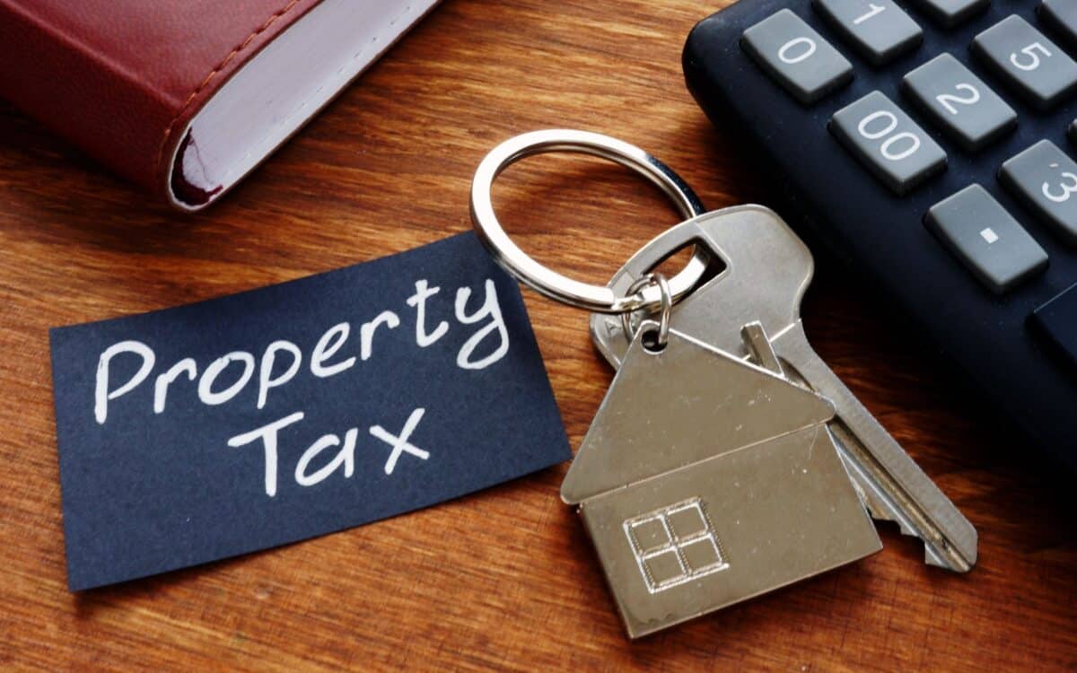 Conceptual photo showing printed text Property tax