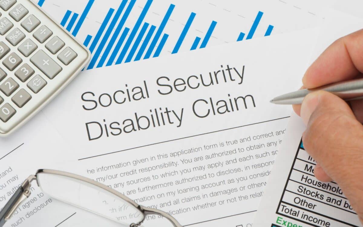 Close up of Social Security Disability Claim