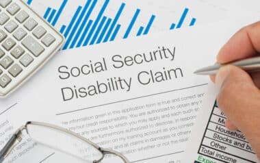 Close up of Social Security Disability Claim