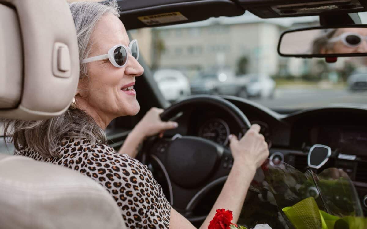 Elderly Woman Driving