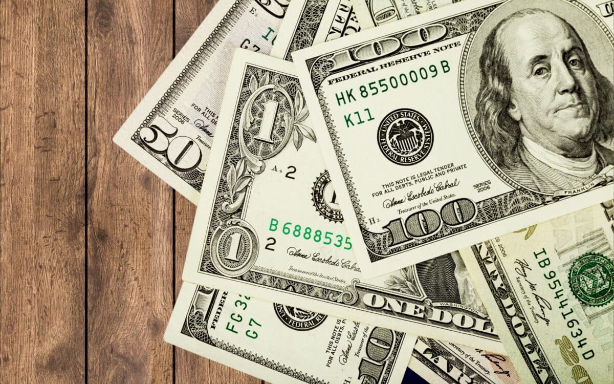 One hundred dollar bills