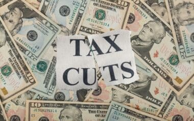 Tax Cuts Dollar Bills