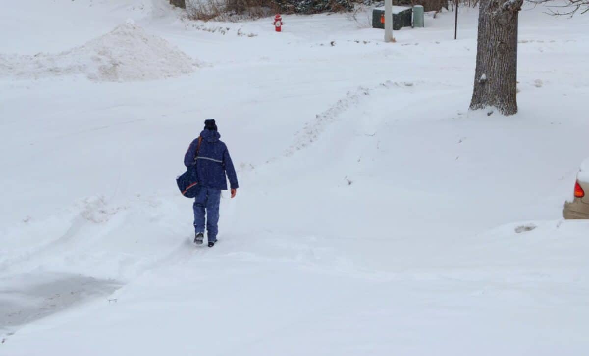 Snow storm bomb cyclone
