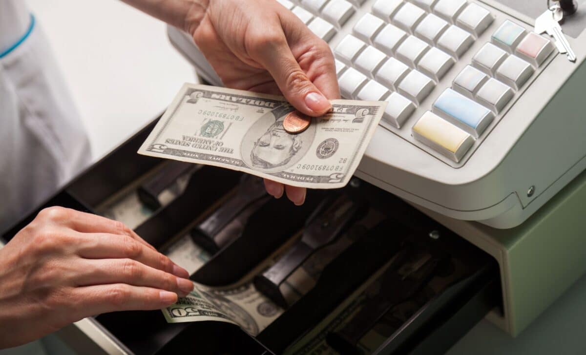 Cash Register, Cashier, Coin.