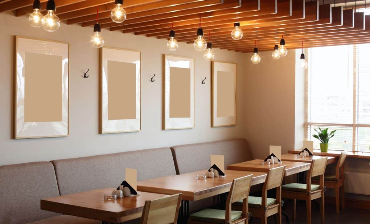 Tables at a restaurant