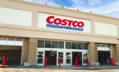The main entrance of a COSTCO wholesale store